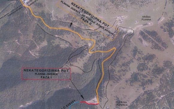 planinska pot Jezerca